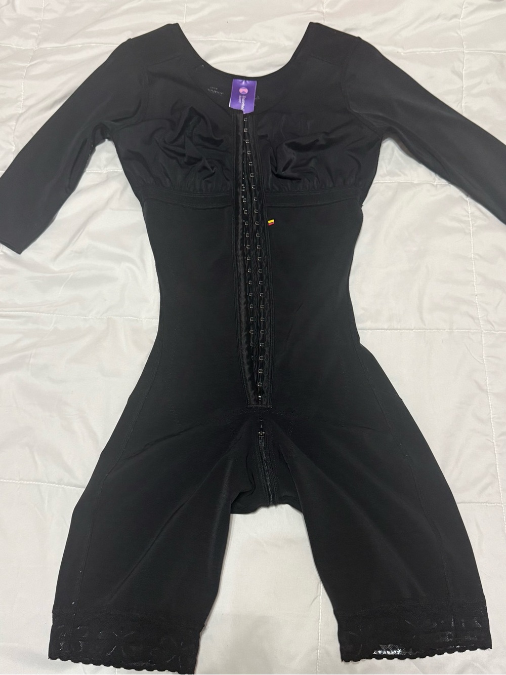 Black Compression One-Piece Shapewear Garment/Faja